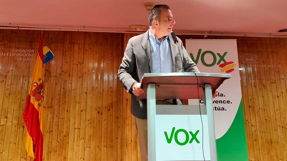 El secretario general de Vox, Javier Ortega Smith, en Lugo. Foto: EP