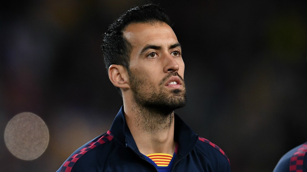 Busquets, en un partido del Barcelona. (Getty)