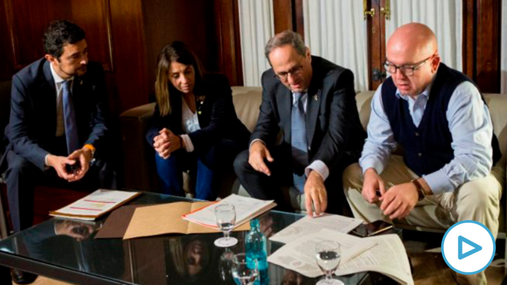 Quim Torra se reúne con su abogado Gonzalo Boye. Foto: EP
