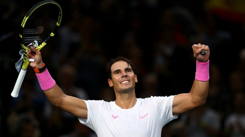 Nadal celebra una victoria. (Getty)