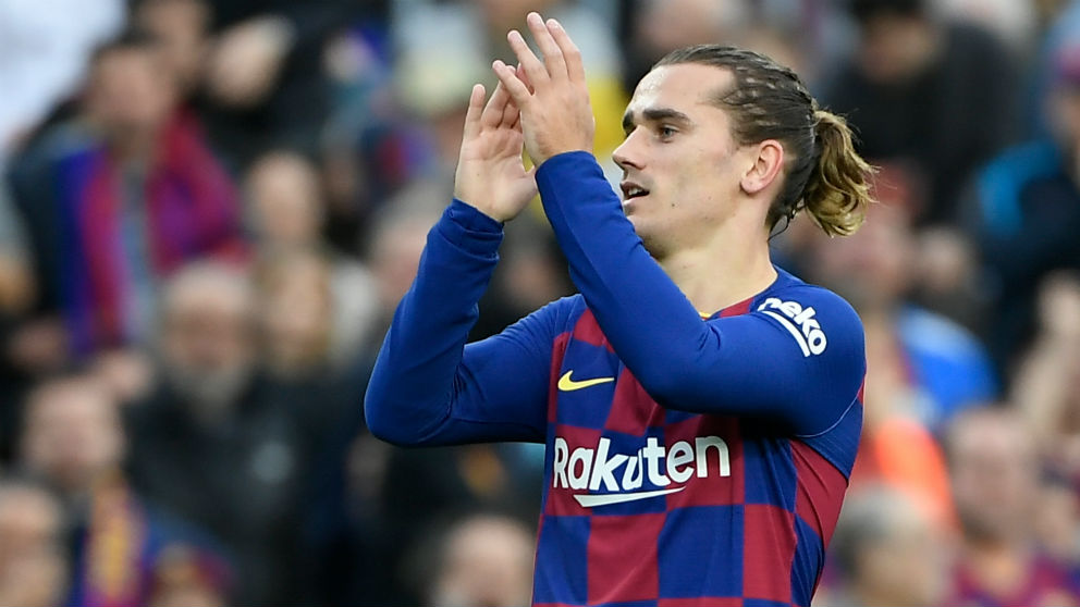 Antoine Griezmann celebra su gol ante el Alavés. (AFP)