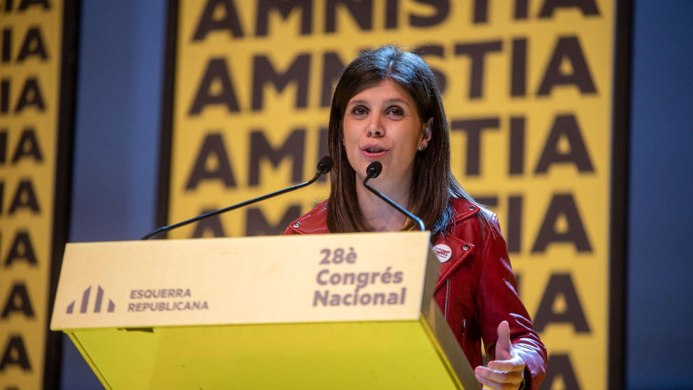 Marta Vilalta, durante su intervención en el Congreso de ERC.