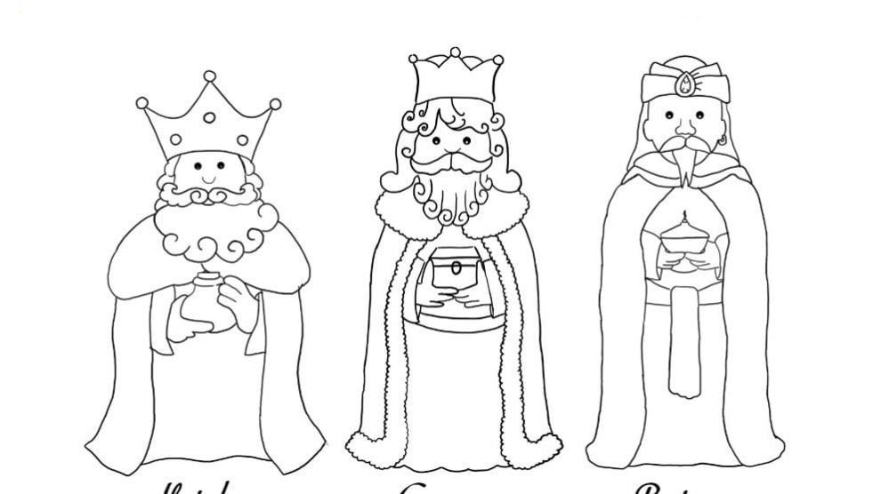 Reyes Magos Dibujos F Ciles Para Colorear Y Pintar