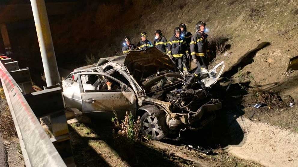 Un accidente de tráfico en Madrid.