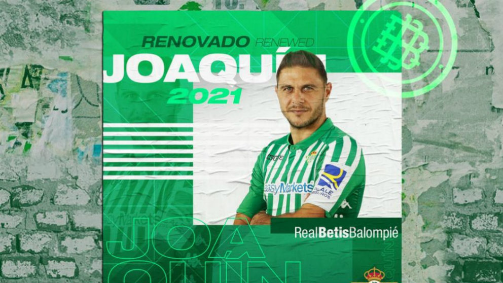 Joaquín Sánchez renueva hasta 2021 (Real Betis)