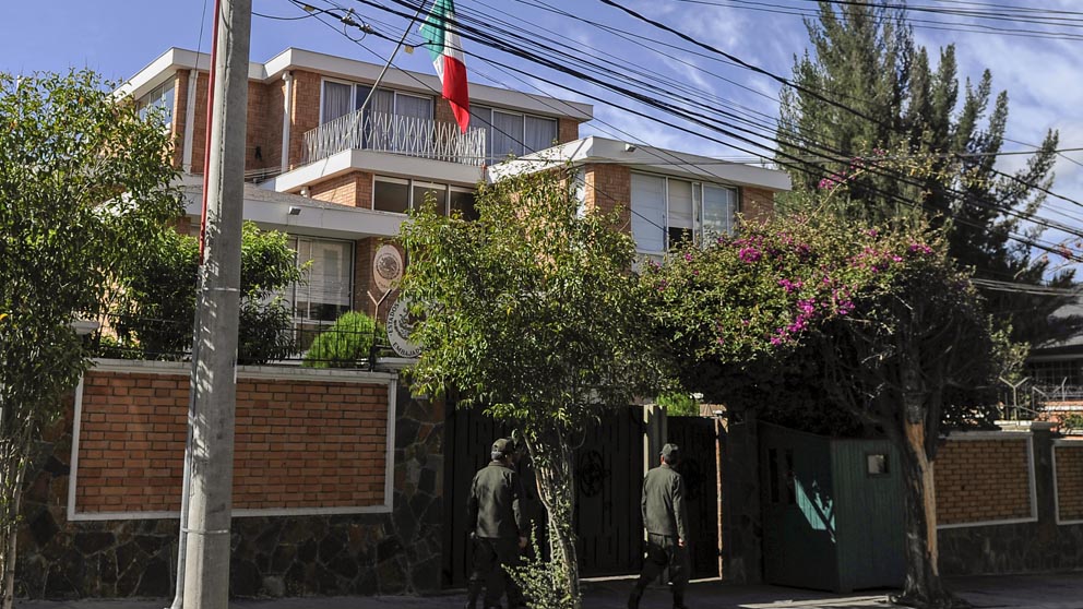 Embajada de México en La Paz, Bolivia (Foto: AFP)