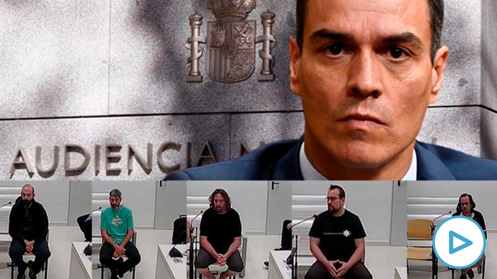 El presidente Pedro Sánchez y varios CDR acusados de terrorismo.