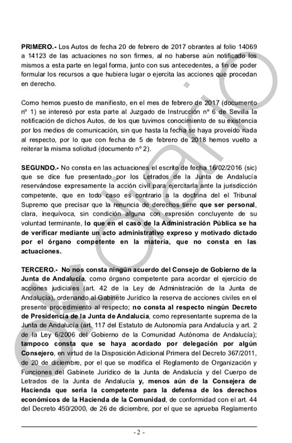 Informe de los abogados del PP.