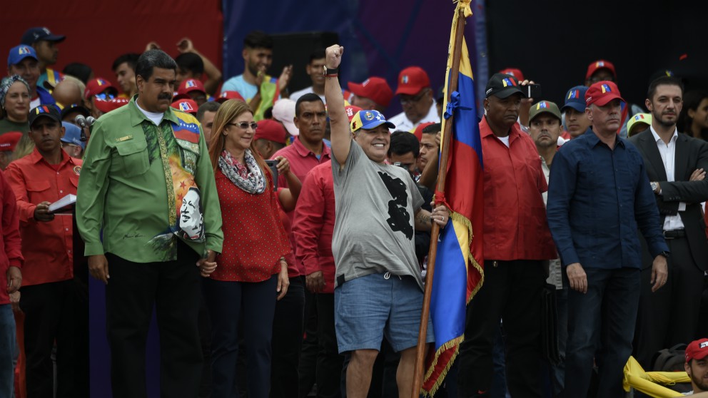 Maradona suena para el banquillo de Venezuela. (AFP)