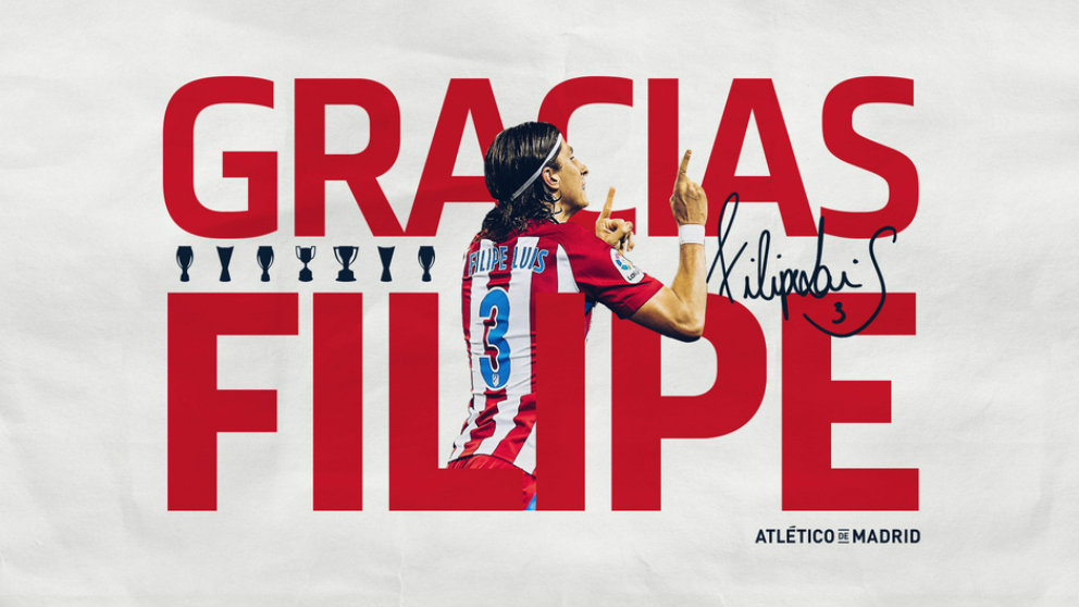Filipe Luís será homenajeado en el Wanda Metropolitano. (Atlético de Madrid)