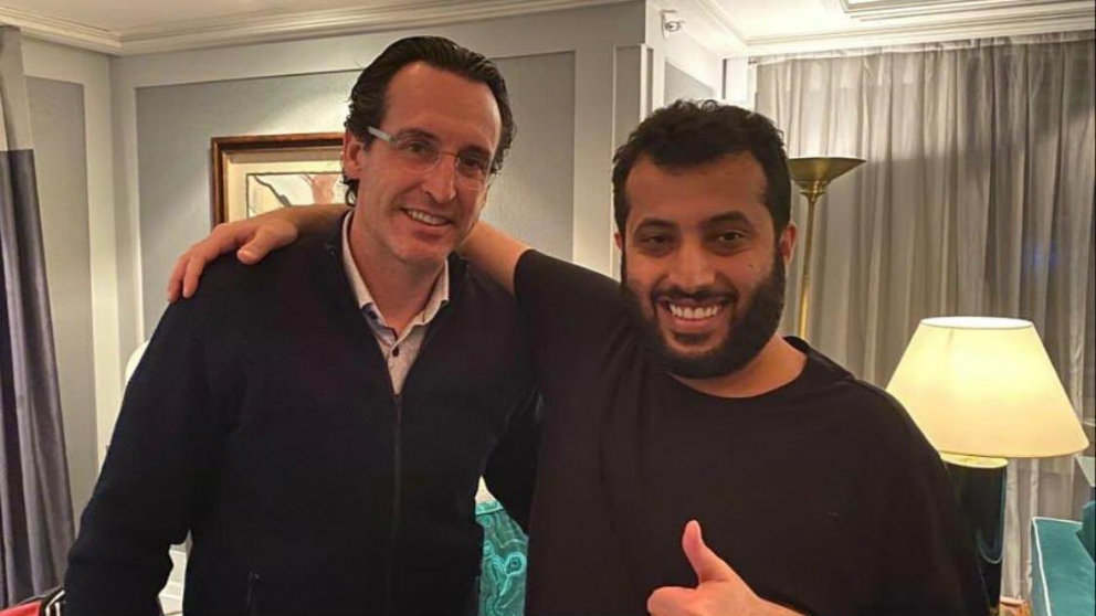 Unai Emery con Turki Al-Sheikh. (@UnaiEmery_)