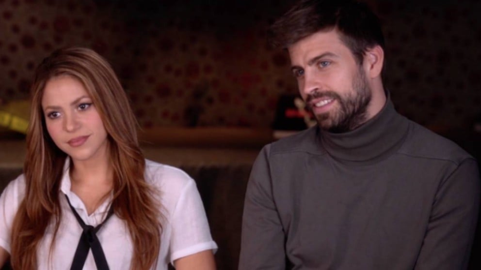 Piqué y Shakira durante la entrevista. (60 minutes)