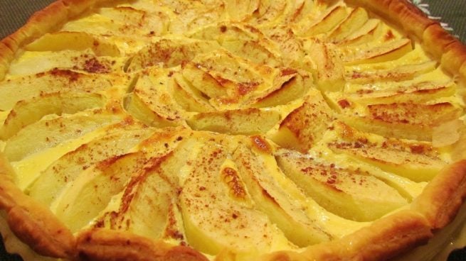 Tarta de manzana con crema de almendras