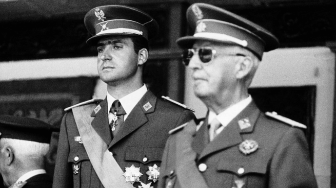 Juan Carlos I y Francisco Franco en junio de 1970. @Getty