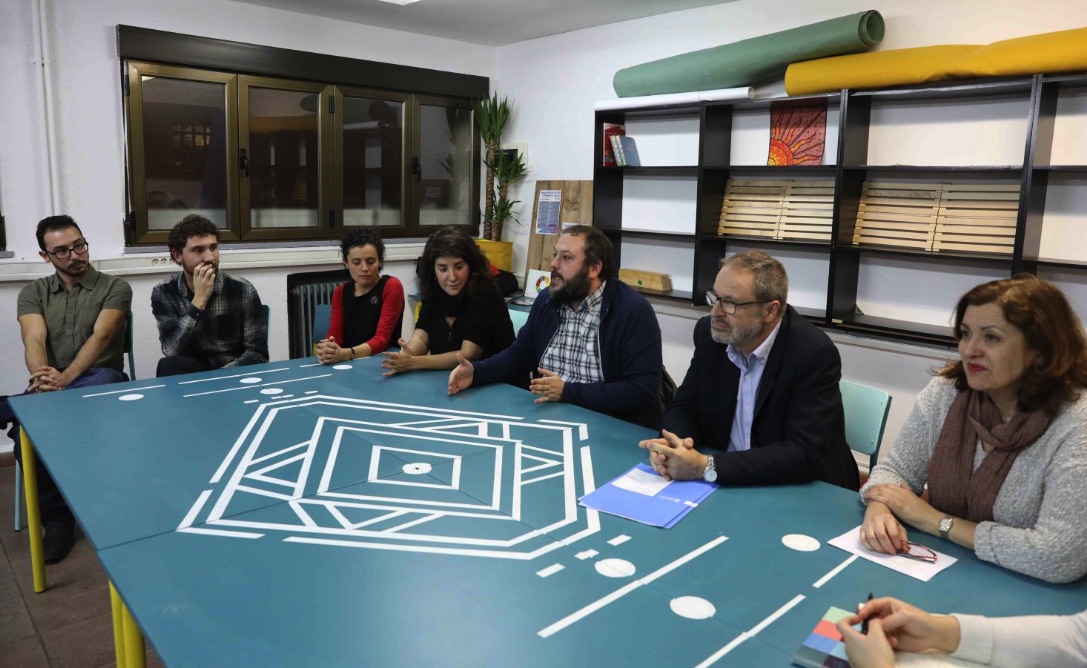 Los concejales de Ahora Madrid Guillermo Zapata y Javier Barbero presentando los espacios en 2018. (Foto. Madrid)