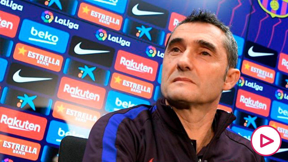 Ernesto Valverde, en rueda de prensa. (AFP)