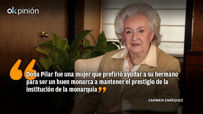 La renuncia de Doña Pilar a ser enterrada en El Escorial, un gesto acorde con su carácter