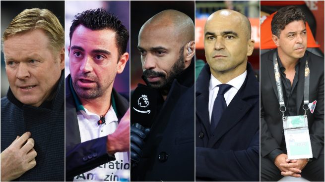 Cinco candidatos a ocupar el banquillo del Barcelona.