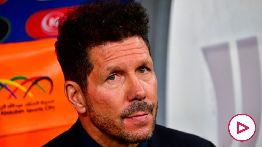 Simeone, en la Supercopa de España (AFP).