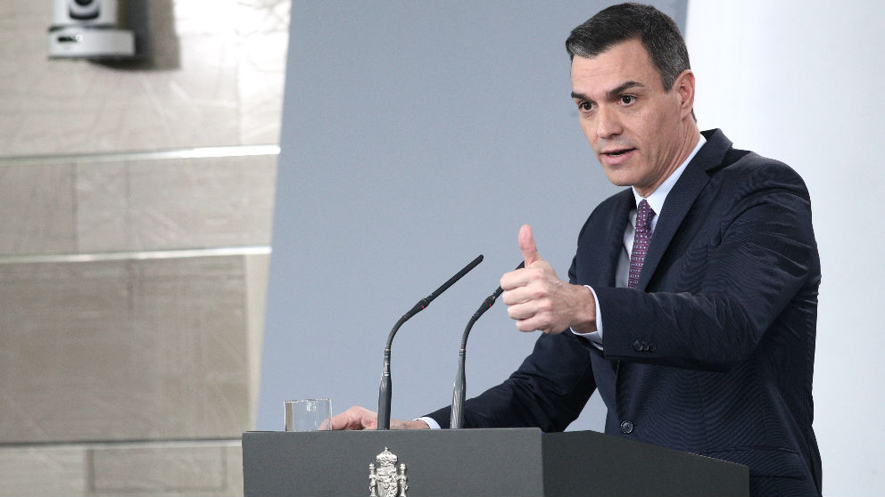 Pedro Sánchez en una reciente rueda de prensa (Foto: EUROPA PRESS).