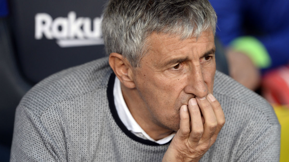 Quique Setién, en su presentación. (Getty)