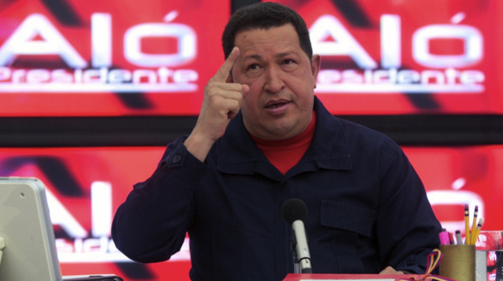 Hugo Chávez en su programa ‘Aló presidente’.