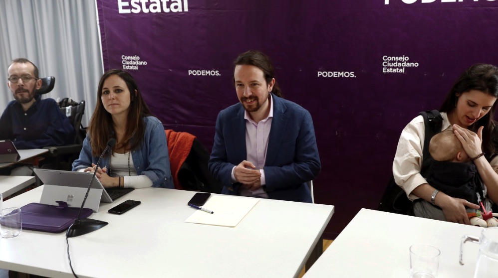 Pablo Iglesias en el Consejo Ciudadano Estatal. (Foto: EFE)