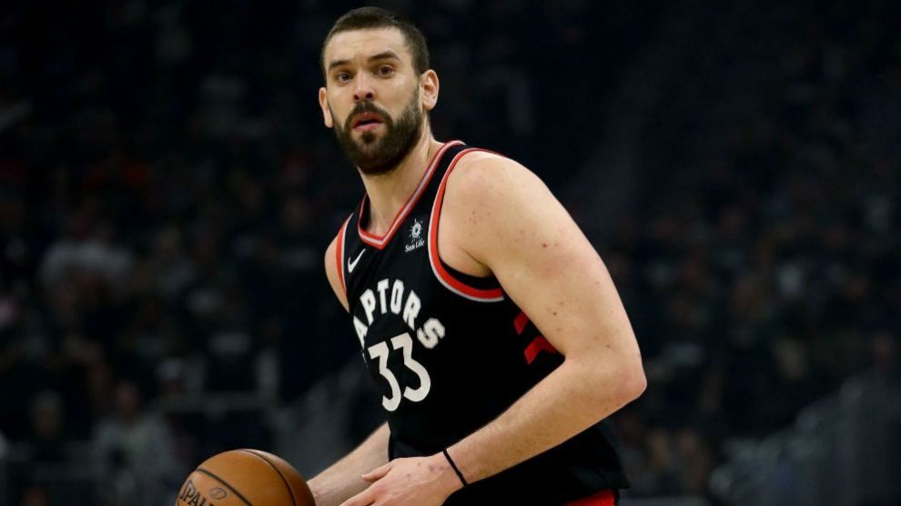Marc Gasol, en un partido con los Raptors.