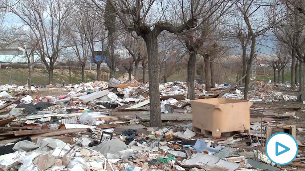 Vertedero ilegal de Leganés. (Foto y vídeo: Okdiario)