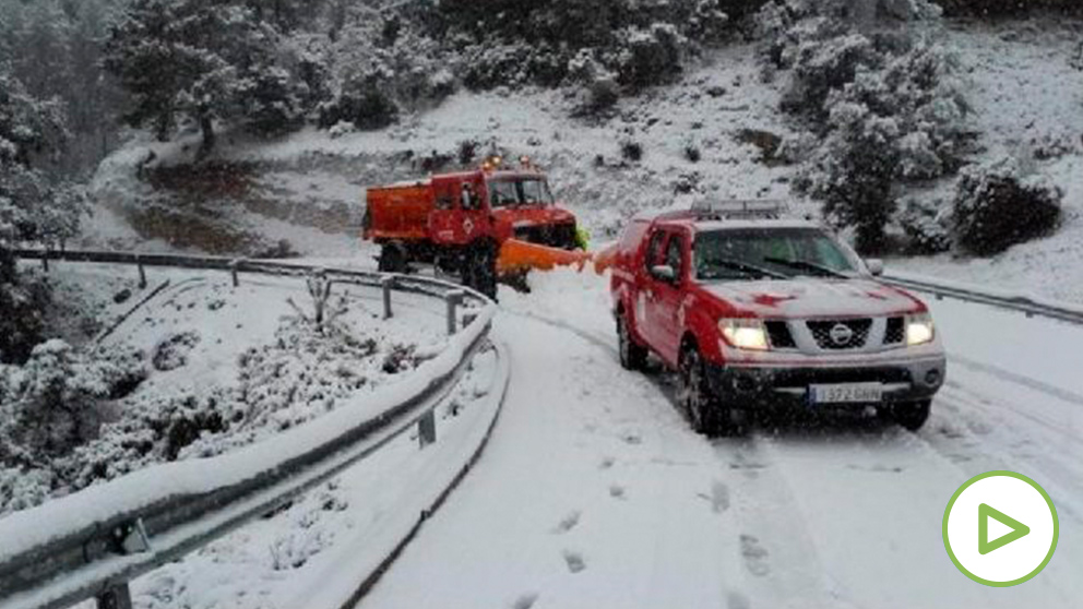 Carretera con nieve. Foto: EP