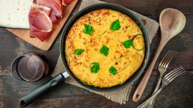 Receta de tortilla de arroz con queso