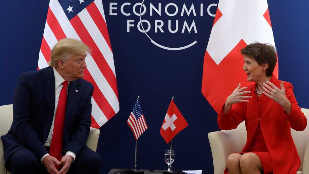 Donald Trump en el Foro de Davos. Foto: AFP