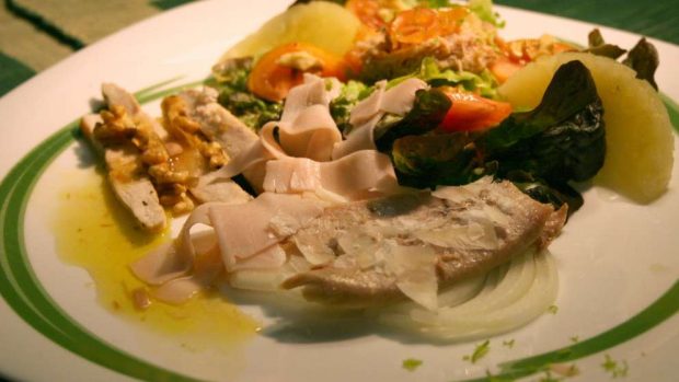 Ensalada de pavo con piña