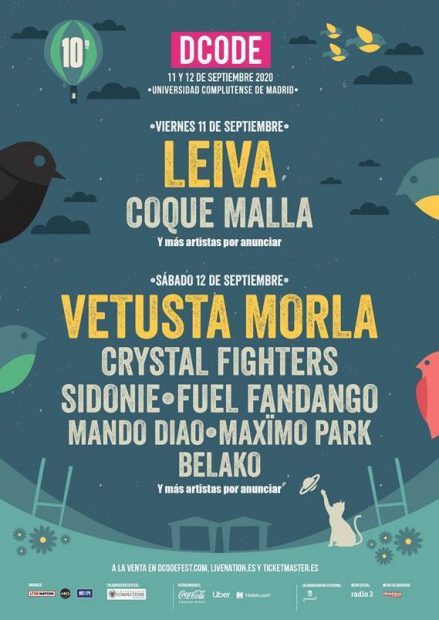 Primer avance del cartel de DCODE 2020, que celebrará su 10º aniversario con dos conciertos íntegros de Leiva y Vetusta Morla.