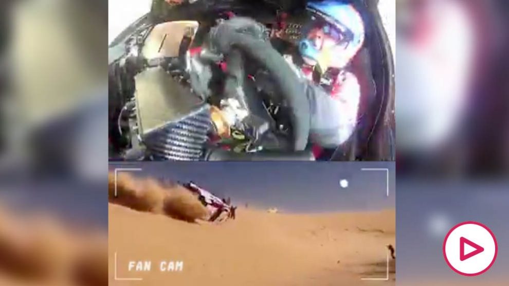 Fernando Alonso salió volando en el Dakar.