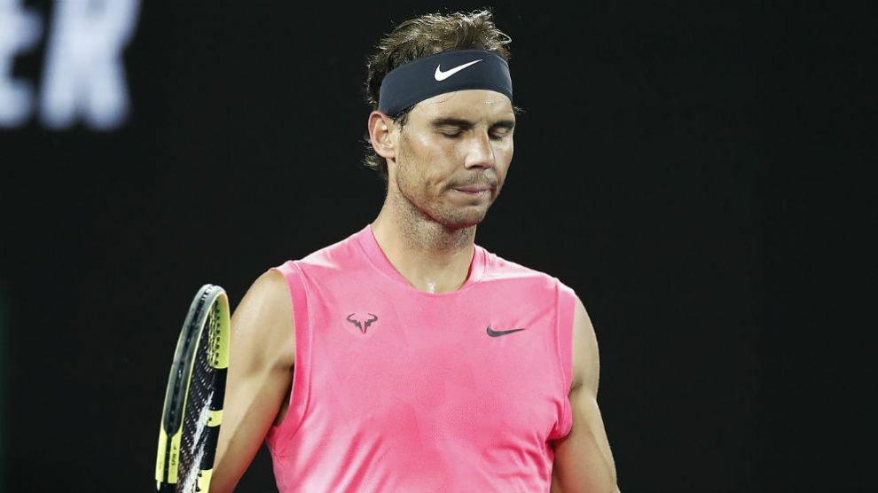 Rafa Nadal, durante el partido ante Delbonis. (GettyImages)
