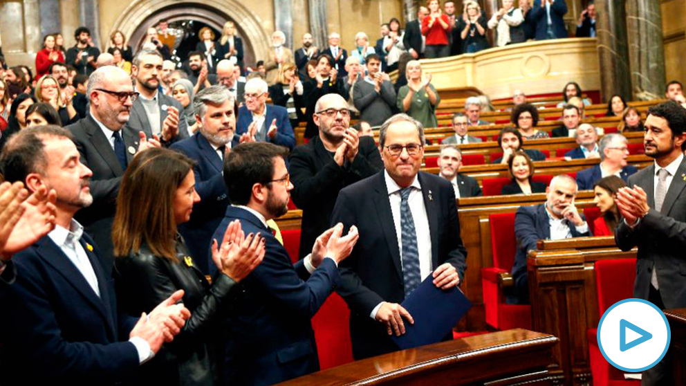 El presidente de la Generalitat, Quim Torra, en el Parlament. Foto: EFE
