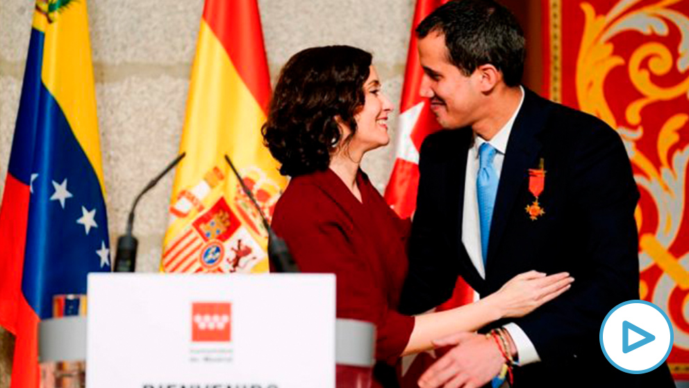 Isabel Díaz Ayuso y Juan Guaidó (Foto: EP)