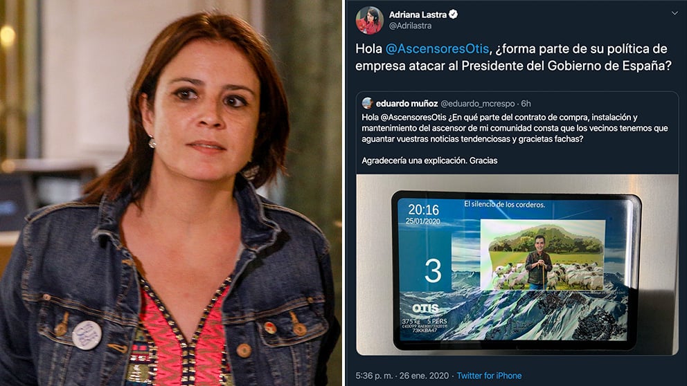 La portavoz del PSOE en el Congreso, Adriana Lastra.