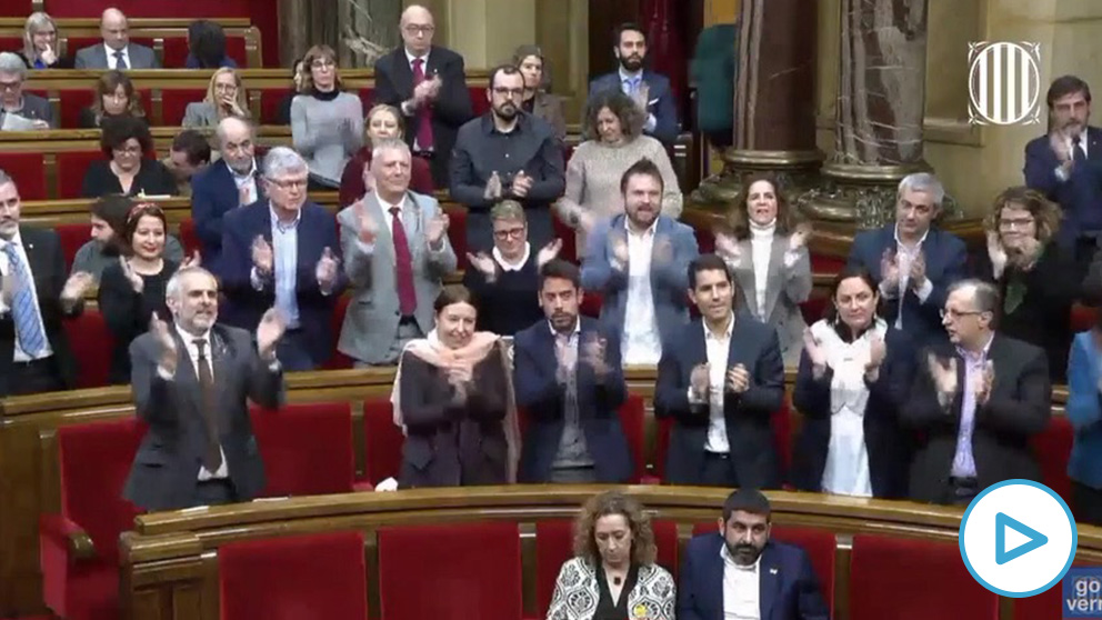 Los diputados de Ciudadanos corean «¡delincuente, delincuente!» a Quim Torra