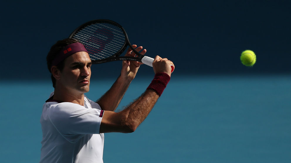 Roger Federer en el Open de Australia.