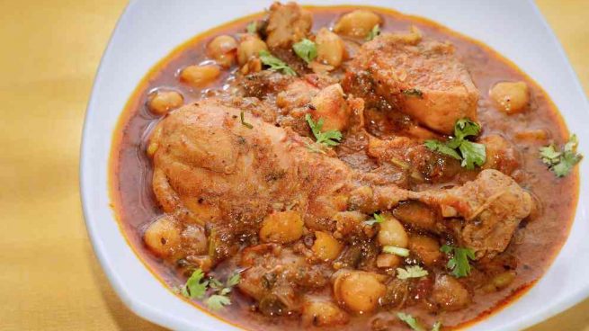 Potaje marroquí de garbanzos con pollo