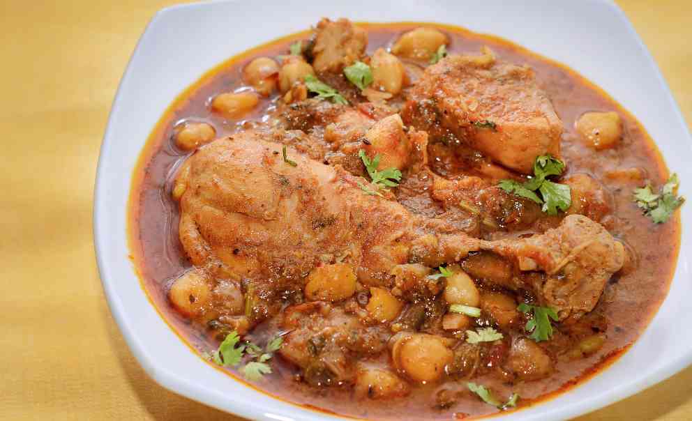 Receta de Potaje marroquí de garbanzos con pollo