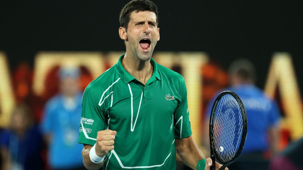 Djokovic celebra su victoria en el Open de Australia. (Getty)