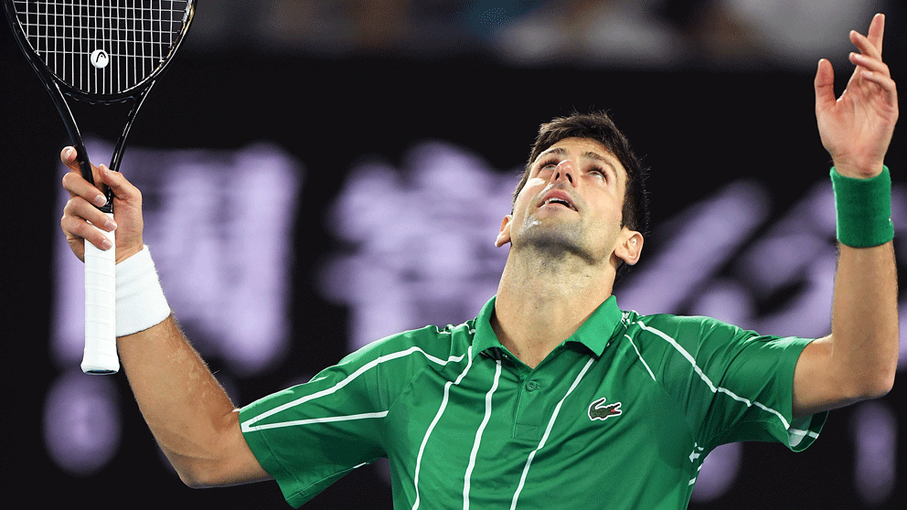 Novak Djokovic durante la final del Open de Australia (Getty)