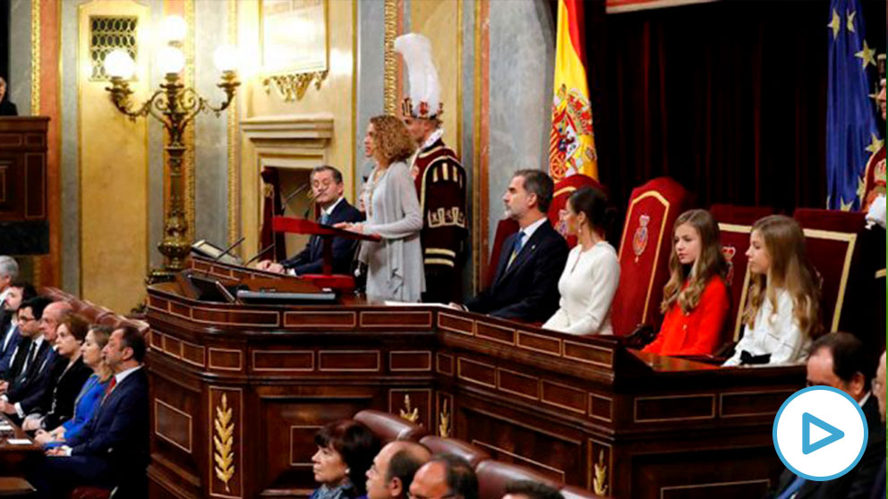 Meritxell Batet, durante su discurso de apertura de la Legislatura. (Efe)