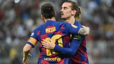 Messi y Griezmann, en un partido en el Camp Nou. (AFP)