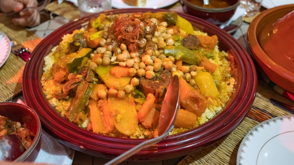 Receta de pavo con garbanzos y verduras al curry