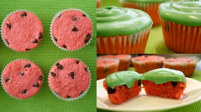 Cupcakes de sandía