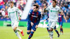 Toño García frente al Getafe. (Levante Unión Deportiva)